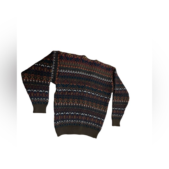 Vintage Pendleton Made In USA Wool Knit Fair Isle Cardigan Sweater Size M - Picture 7 of 8